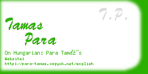 tamas para business card